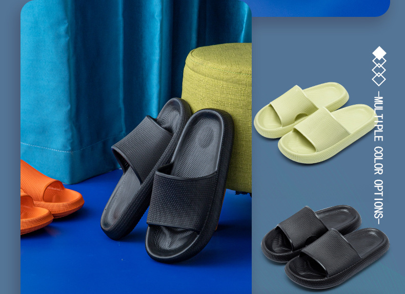 2021 New Style Drooping Home Slippers Women's Outdoor Indoor Bathroom Non-Slip Soft Soled Cotton Slipper Winter Home Men