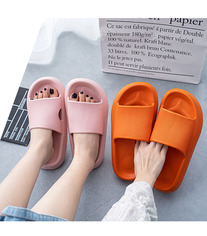 2021 New Style Drooping Home Slippers Women's Outdoor Indoor Bathroom Non-Slip Soft Soled Cotton Slipper Winter Home Men