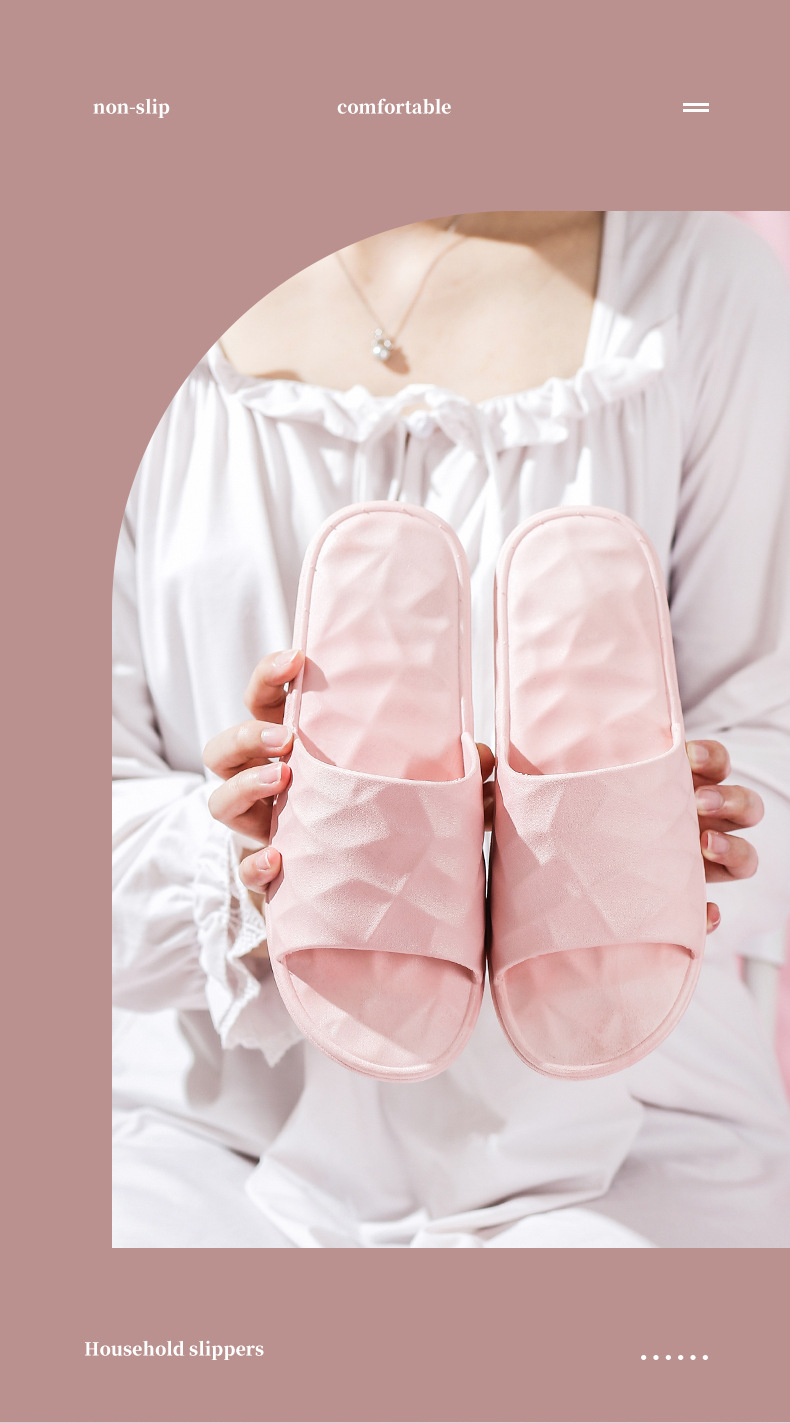 2021 New Style Drooping Home Slippers Women's Outdoor Indoor Bathroom Non-Slip Soft Soled Cotton Slipper Winter Home Men