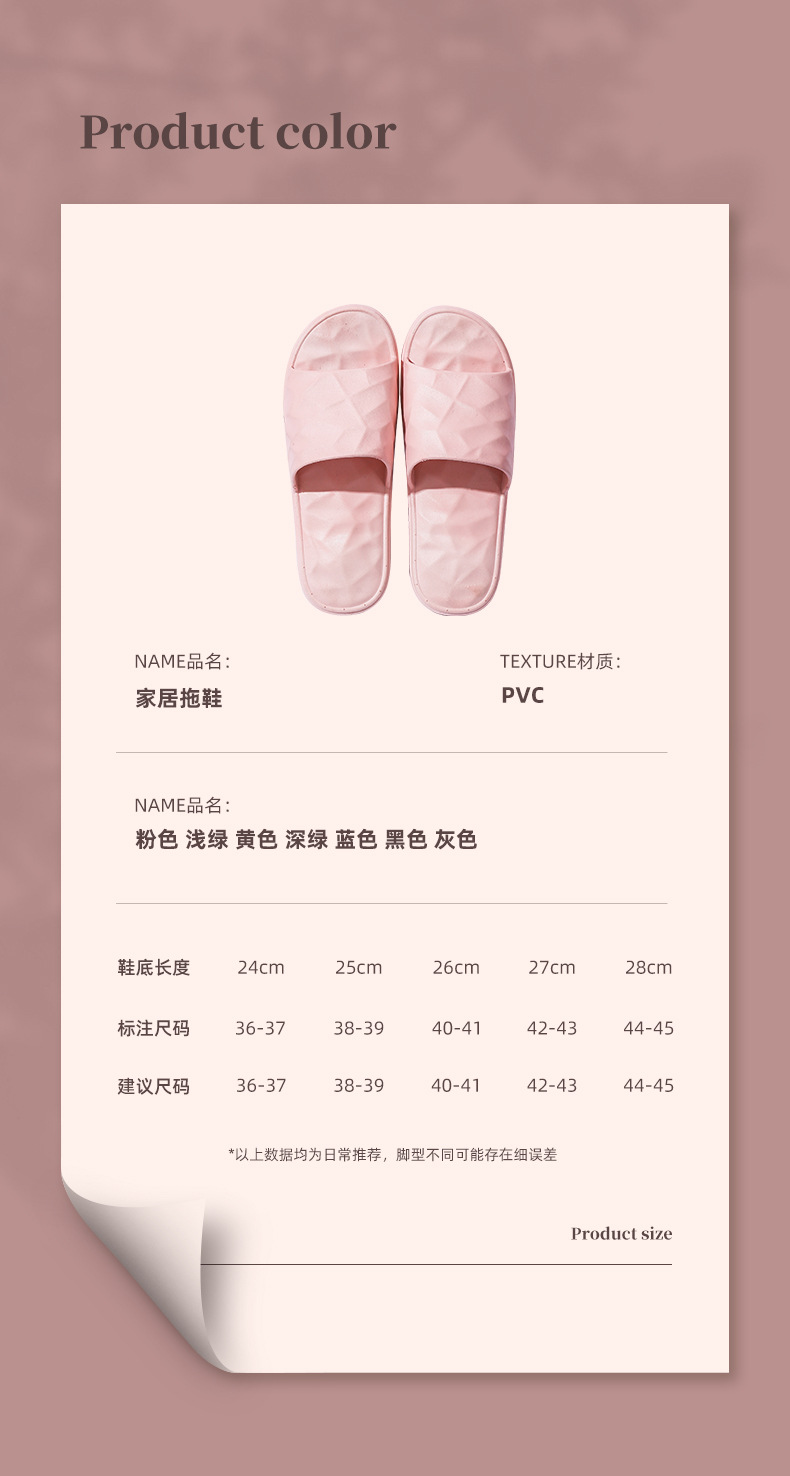 2021 New Style Drooping Home Slippers Women's Outdoor Indoor Bathroom Non-Slip Soft Soled Cotton Slipper Winter Home Men