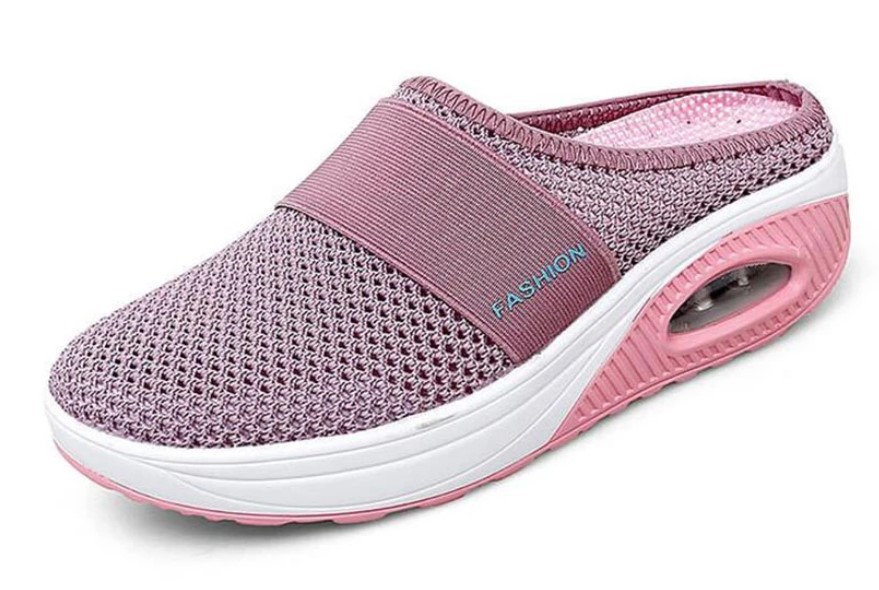 Foreign Trade Large Size Heel-Free Slip-on Ladies' Lazy Platform Air Cushion Hollow Mesh Surface Breathable Closed Toe Semi Slipper Women's Shoes Foreign Trade Large Size Heel-Free Slip-on Ladies' Lazy Platform Air Cushion Hollow Mesh Surface Breathable Closed Toe Semi Slipper Women's Shoes