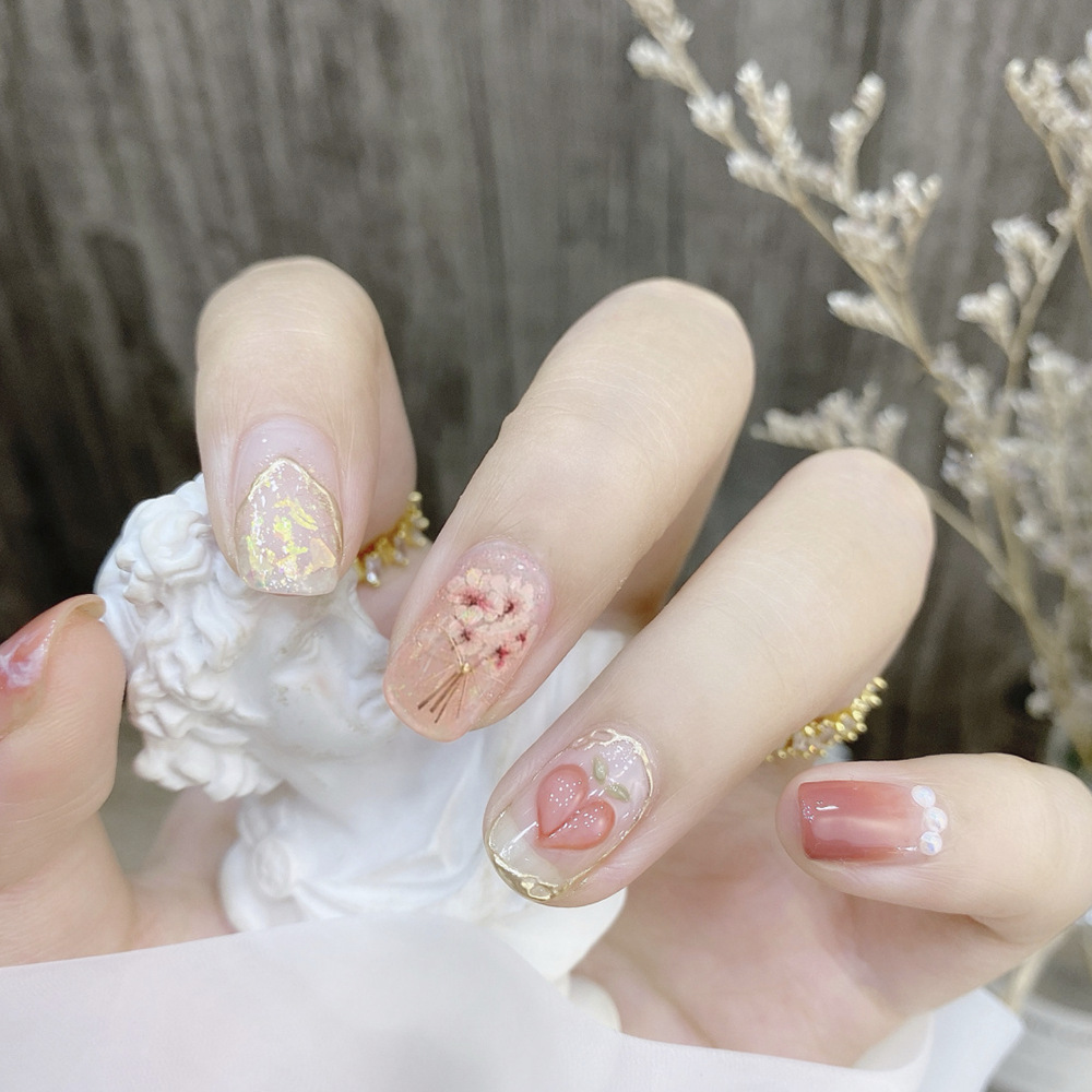 Cross-Border Hot Nail Ornament Wholesale 12 Colors Starry Sky Little Daisy Lace Preserved Fresh Flower Real Flower Nail Beauty Dried Flowers