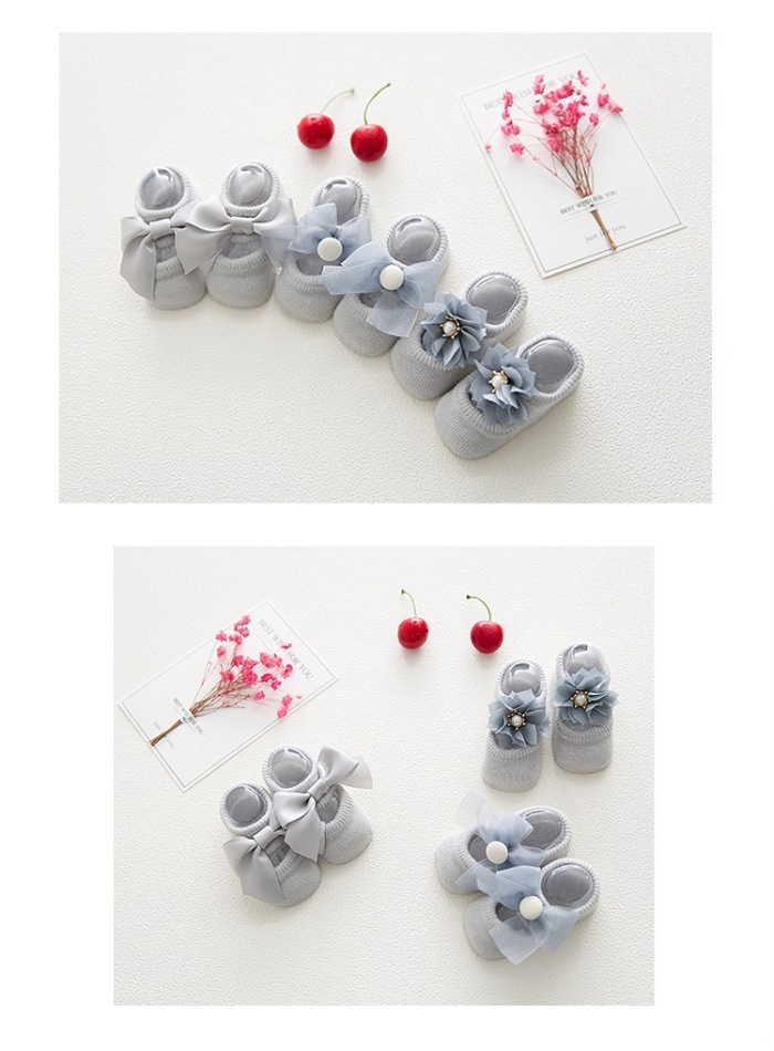 Thin cotton hollowed-out flower hole hosiery baby child baby flooring socks lace bow-tie child socks Thin cotton hollowed-out flower hole hosiery baby child baby flooring socks lace bow-tie child socks
