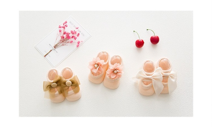 Thin cotton hollowed-out flower hole hosiery baby child baby flooring socks lace bow-tie child socks Thin cotton hollowed-out flower hole hosiery baby child baby flooring socks lace bow-tie child socks