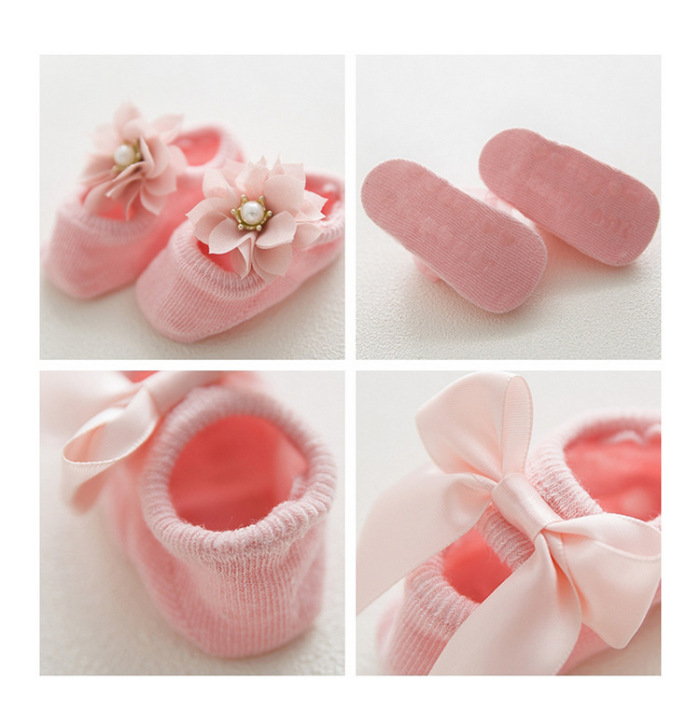 Thin cotton hollowed-out flower hole hosiery baby child baby flooring socks lace bow-tie child socks Thin cotton hollowed-out flower hole hosiery baby child baby flooring socks lace bow-tie child socks