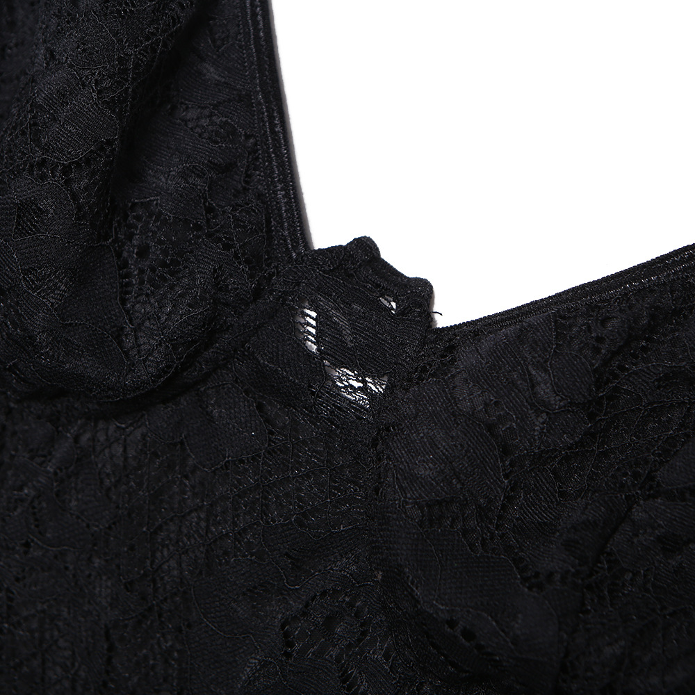 Sexy lingerie Underwear Hot Women's Clothing Sexy Lace Stitching See-through Flower Cutout Hip Skirt Body Shaping Dress