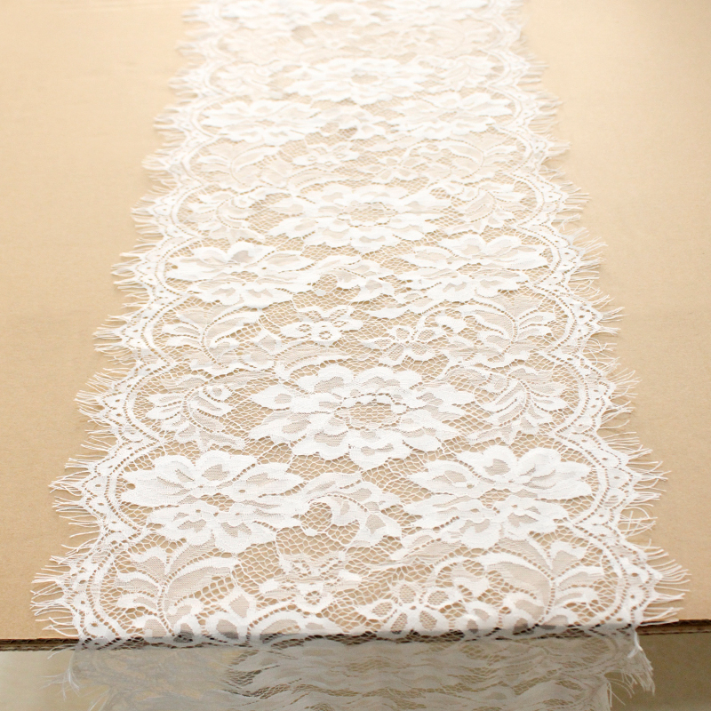 Table Runner Tablecloth Leaves White Flowers Lace 30 * 300cm Dining Table Wedding Wedding, Marriage Party