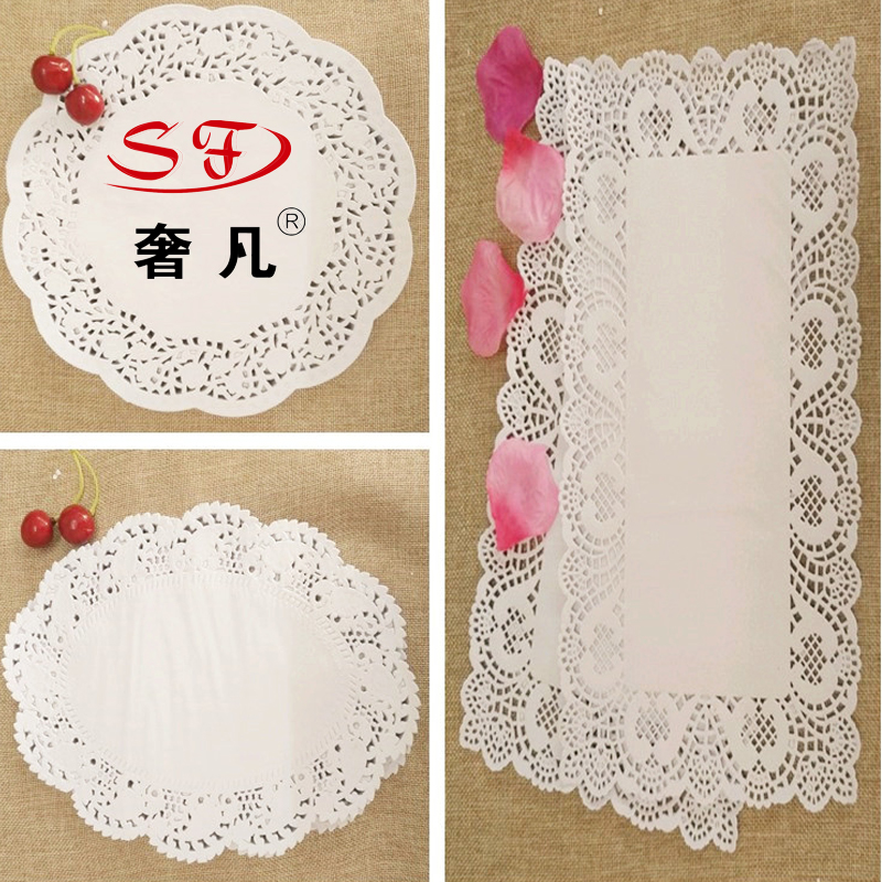 Food grade cake at the end of paper pad hollow lace paper dessert flower paper pad paper insulation pad