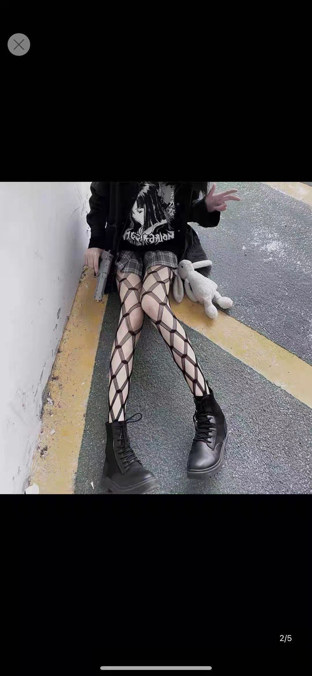Women's Stockings Autumn and Winter Black Flower Sexy Snagging Resistant Pantyhose Versatile Korean Style Mesh Stockings Lace Leg-Shaping Socks Fashion