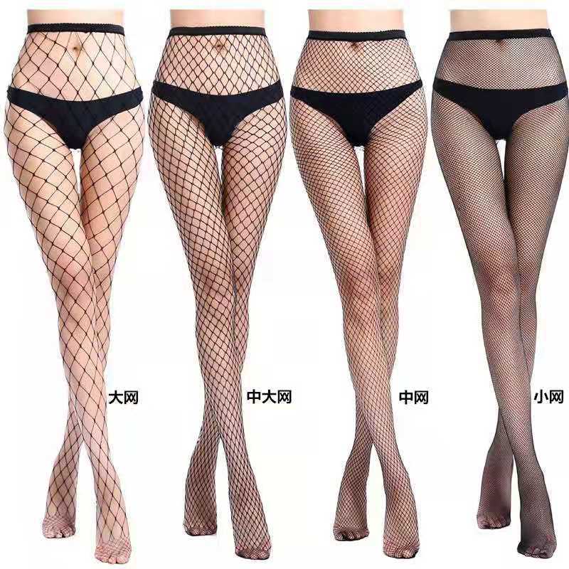 Women's Stockings Autumn and Winter Black Flower Sexy Snagging Resistant Pantyhose Versatile Korean Style Mesh Stockings Lace Leg-Shaping Socks Fashion