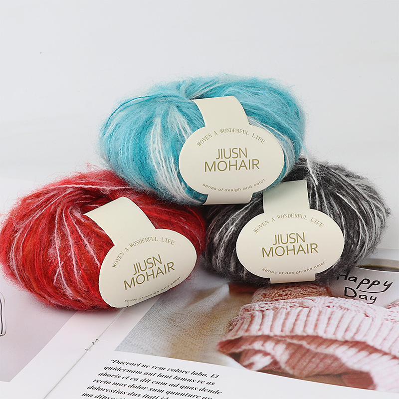 Nine-Color Bird Mohair Handmade DIY Crochet Baby Thread Fine Wool Ball Scarf Hat Sweater Thread Factory Wholesale
