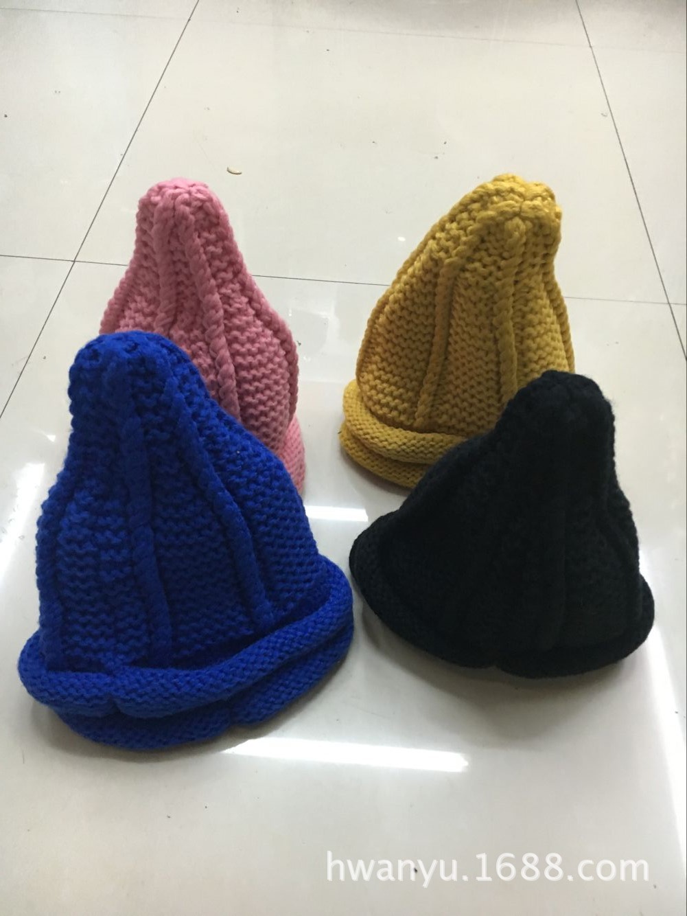 2016 Korean Style Nipple Children's Hat Wool Parent-Child Hat Thick Thread Knitted Witch Hat Woolen Knitted Hat 2016 Korean Style Nipple Children's Hat Wool Parent-Child Hat Thick Thread Knitted Witch Hat Woolen Knitted Hat