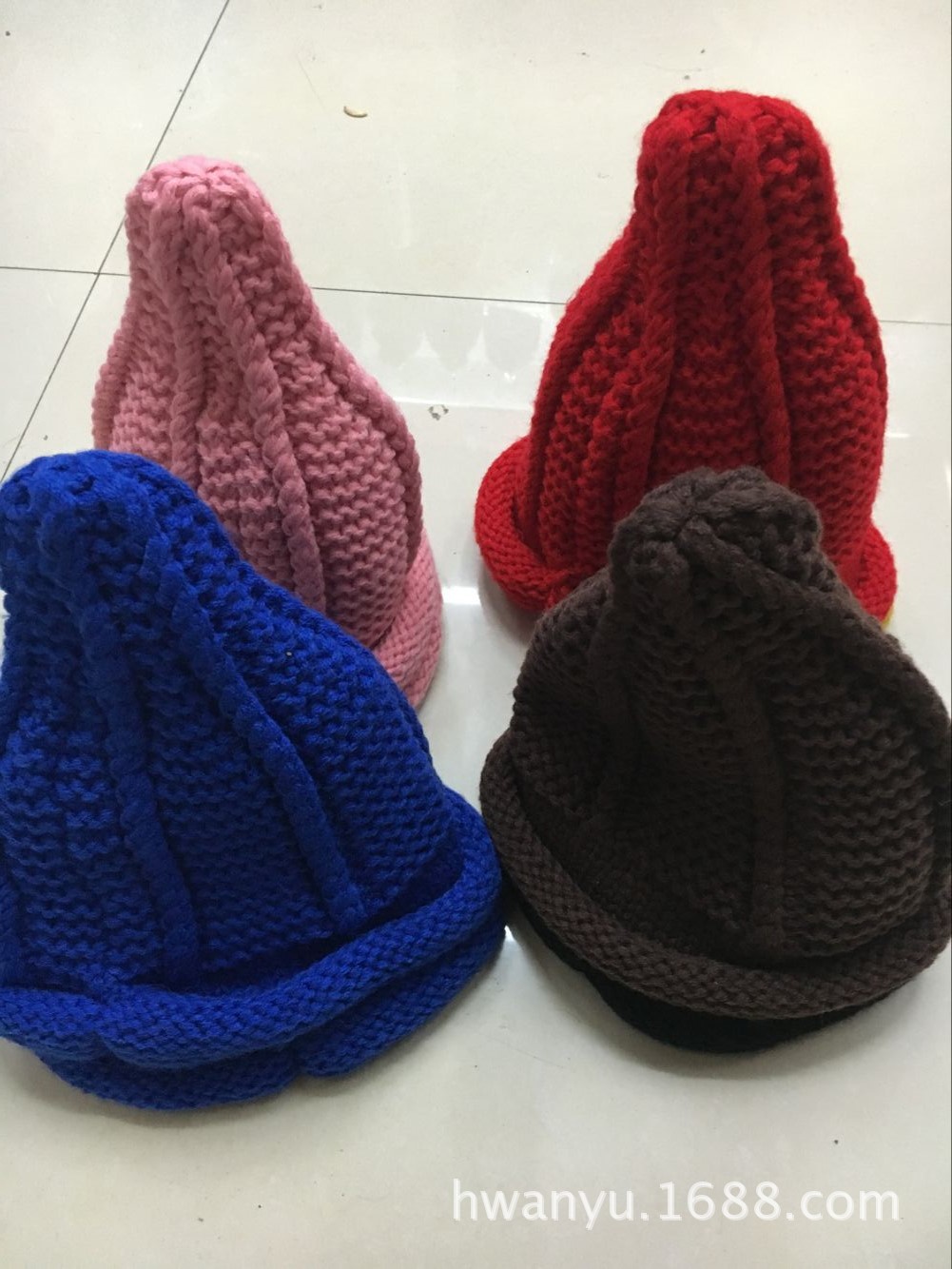 2016 Korean Style Nipple Children's Hat Wool Parent-Child Hat Thick Thread Knitted Witch Hat Woolen Knitted Hat 2016 Korean Style Nipple Children's Hat Wool Parent-Child Hat Thick Thread Knitted Witch Hat Woolen Knitted Hat