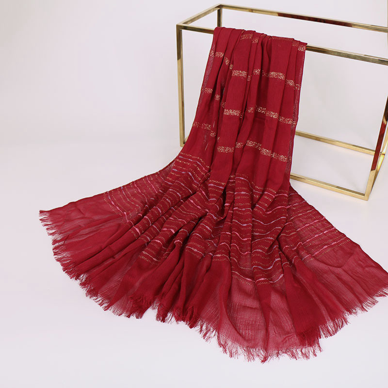 Foreign Trade Popular Style Gold Thread Wool Tassel Scarf Autumn and Winter Pure Cotton Fashion Atmospheric Embroidery Scarf VS090 Foreign Trade Popular Style Gold Thread Wool Tassel Scarf Autumn and Winter Pure Cotton Fashion Atmospheric Embroidery Scarf VS090