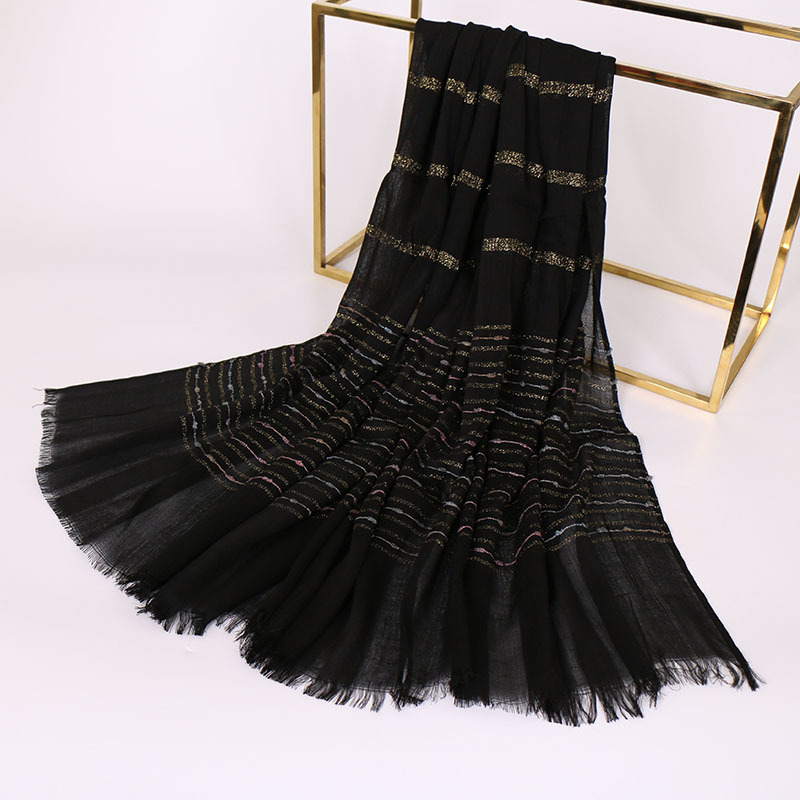 Foreign Trade Popular Style Gold Thread Wool Tassel Scarf Autumn and Winter Pure Cotton Fashion Atmospheric Embroidery Scarf VS090 Foreign Trade Popular Style Gold Thread Wool Tassel Scarf Autumn and Winter Pure Cotton Fashion Atmospheric Embroidery Scarf VS090