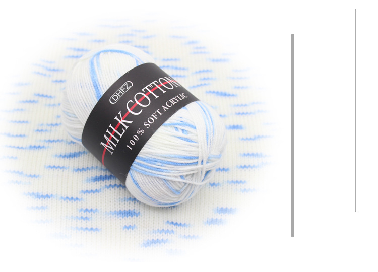 Three-Strand Dyed Gradient Milk Cotton Wool Handmade DIY Crochet Medium Thickness Baby Thread Baby Child Thread Factory Wholesale Three-Strand Dyed Gradient Milk Cotton Wool Handmade DIY Crochet Medium Thickness Baby Thread Baby Child Thread Factory Wholesale