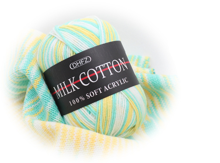 Three-Strand Dyed Gradient Milk Cotton Wool Handmade DIY Crochet Medium Thickness Baby Thread Baby Child Thread Factory Wholesale Three-Strand Dyed Gradient Milk Cotton Wool Handmade DIY Crochet Medium Thickness Baby Thread Baby Child Thread Factory Wholesale