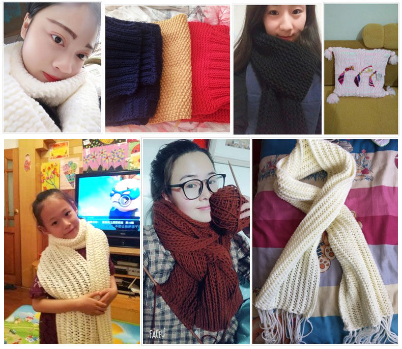 Lover Cotton Scarf Thread Scarf Wool Handmade DIY Wool Ball Woven Scarf for Men and Women Thick Knitted Scarf Yarn Ball Lover Cotton Scarf Thread Scarf Wool Handmade DIY Wool Ball Woven Scarf for Men and Women Thick Knitted Scarf Yarn Ball