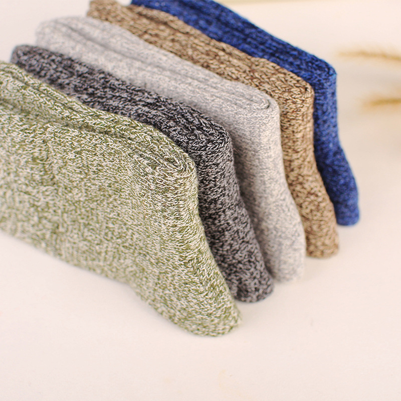 Hot style new autumn/winter style Rabbit wool socks for men warm socks thick Thread pure color cotton socks