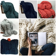 Amazon Nordic Coarse Yarn Hand Woven Blanket Blanket Knitted Blanket Wool Blanket Sofa Blanket Thick Thread Blanket Amazon Nordic Coarse Yarn Hand Woven Blanket Blanket Knitted Blanket Wool Blanket Sofa Blanket Thick Thread Blanket
