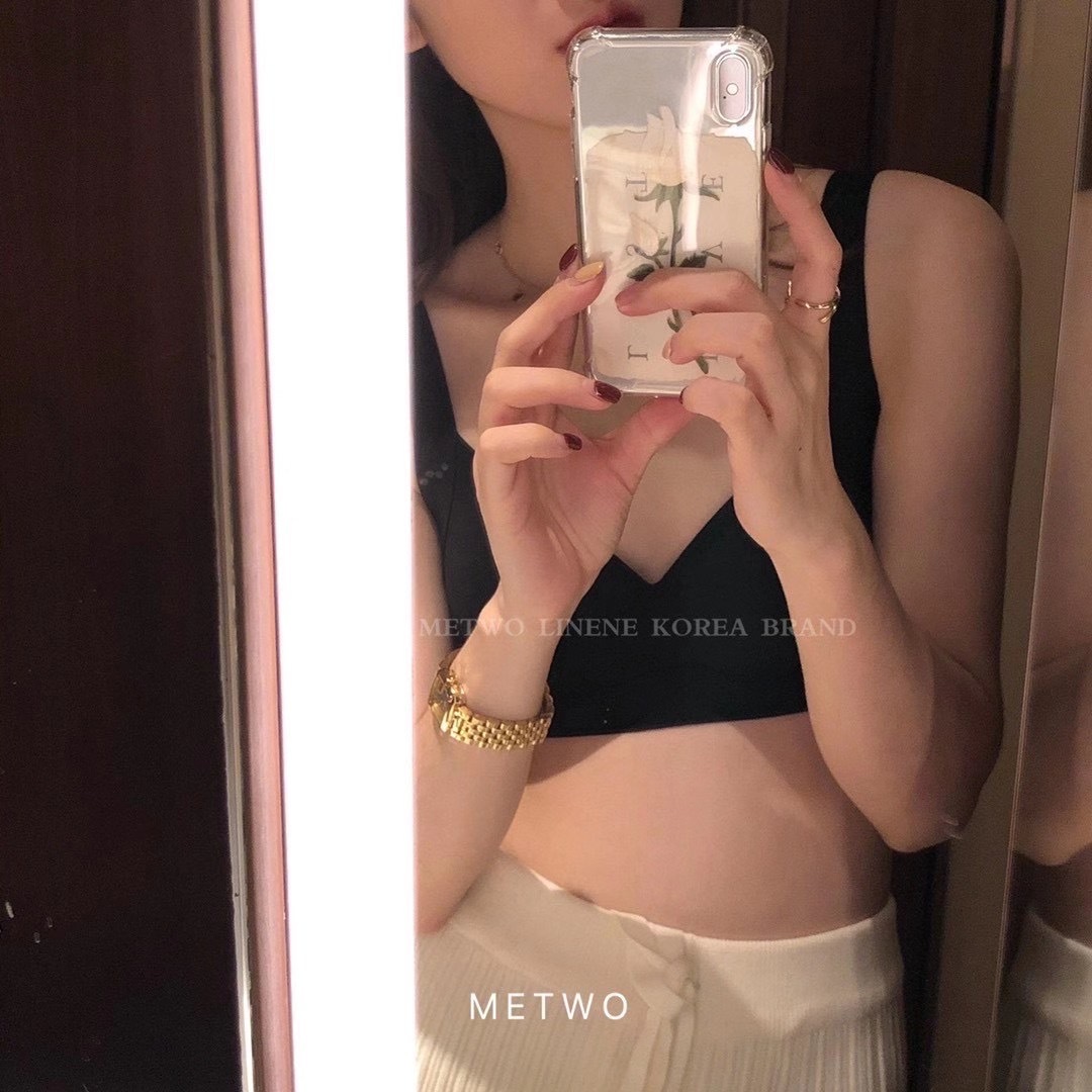 METWO Nude Feel Latex Bra Wireless Shockproof Push-up Underwear Plain Skin UU Cup Vest Seamless Bras Women