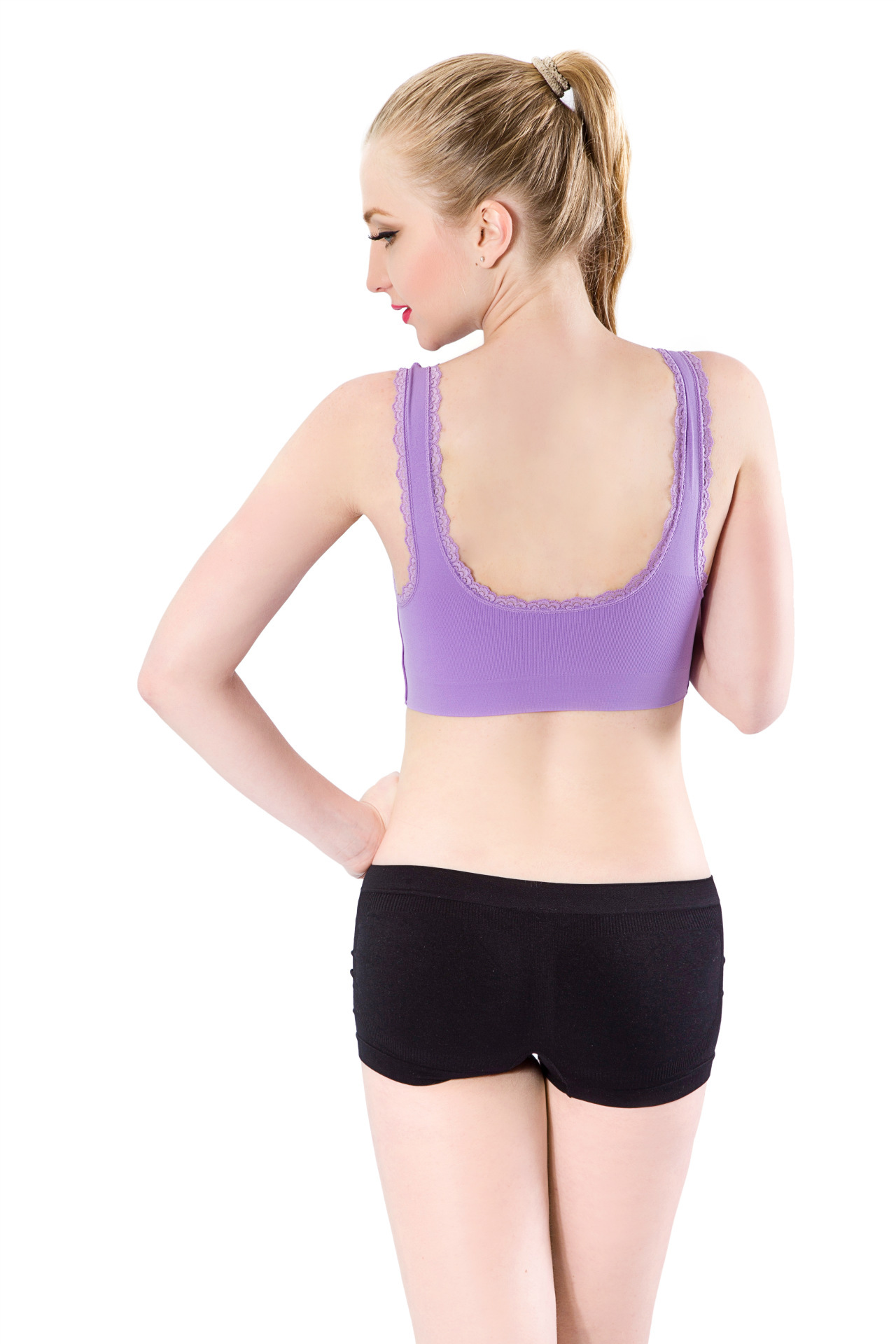 "Factory direct" front Velcro shockproof sports bra seamless sports bra style above gathered Bras wholesale