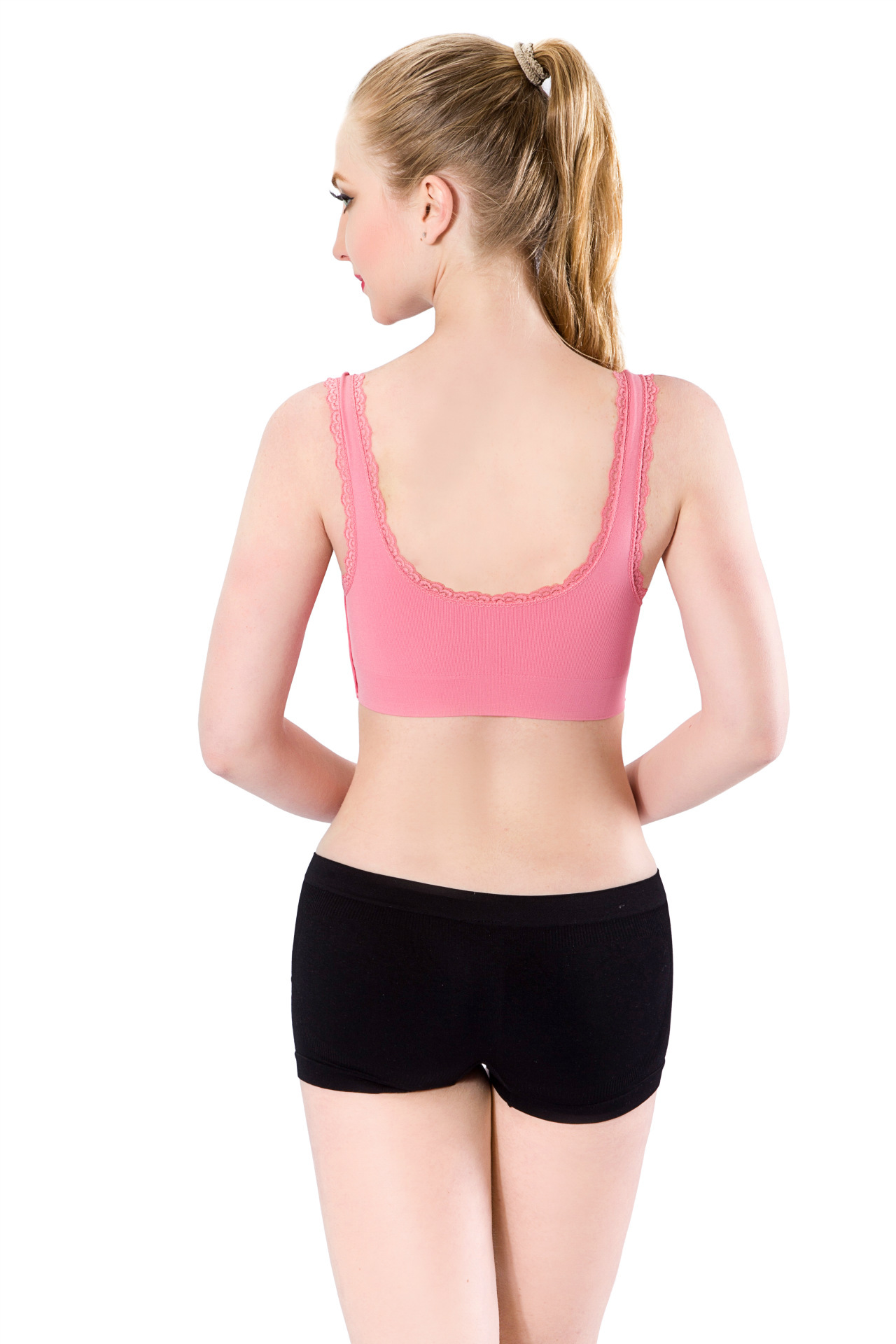 "Factory direct" front Velcro shockproof sports bra seamless sports bra style above gathered Bras wholesale