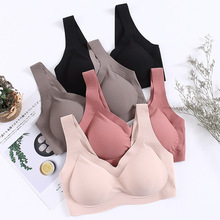 Winter Breathable One Piece Seamless Bras plus Size Women's Underwear Small Chest Push up Sports Sleep Bra without Steel Ring