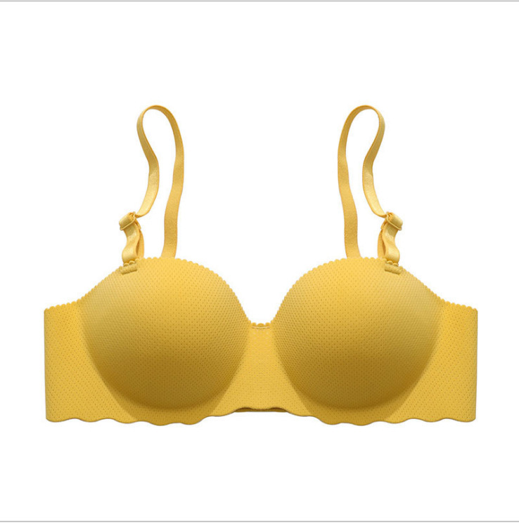 2021summer New One-Piece Japanese Girl&#039;s Underwear Candy Color Seamless Bras Push up Sexy Small Sized Bra