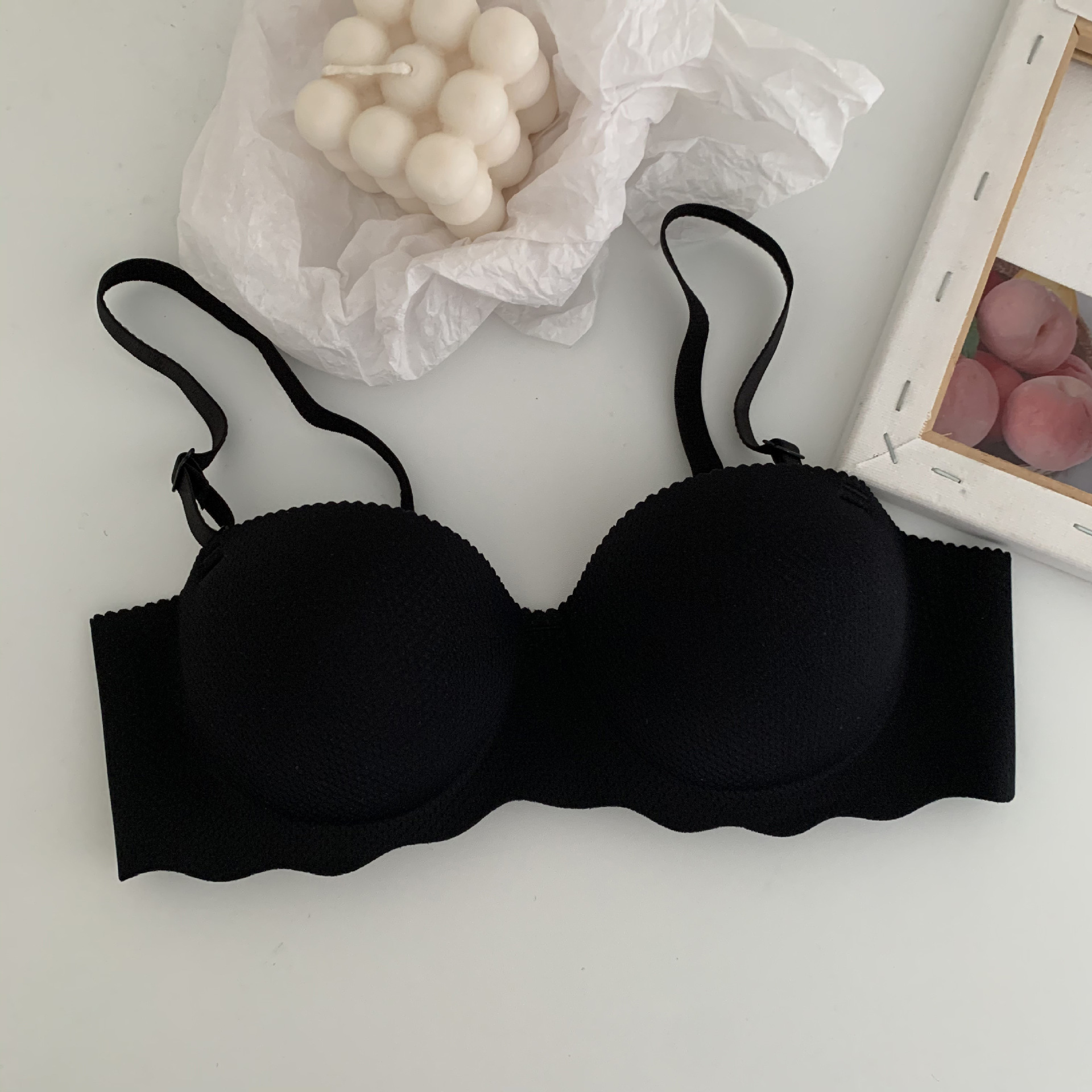 2021summer New One-Piece Japanese Girl's Underwear Candy Color Seamless Bras Push up Sexy Small Sized Bra 2021summer New One-Piece Japanese Girl's Underwear Candy Color Seamless Bras Push up Sexy Small Sized Bra