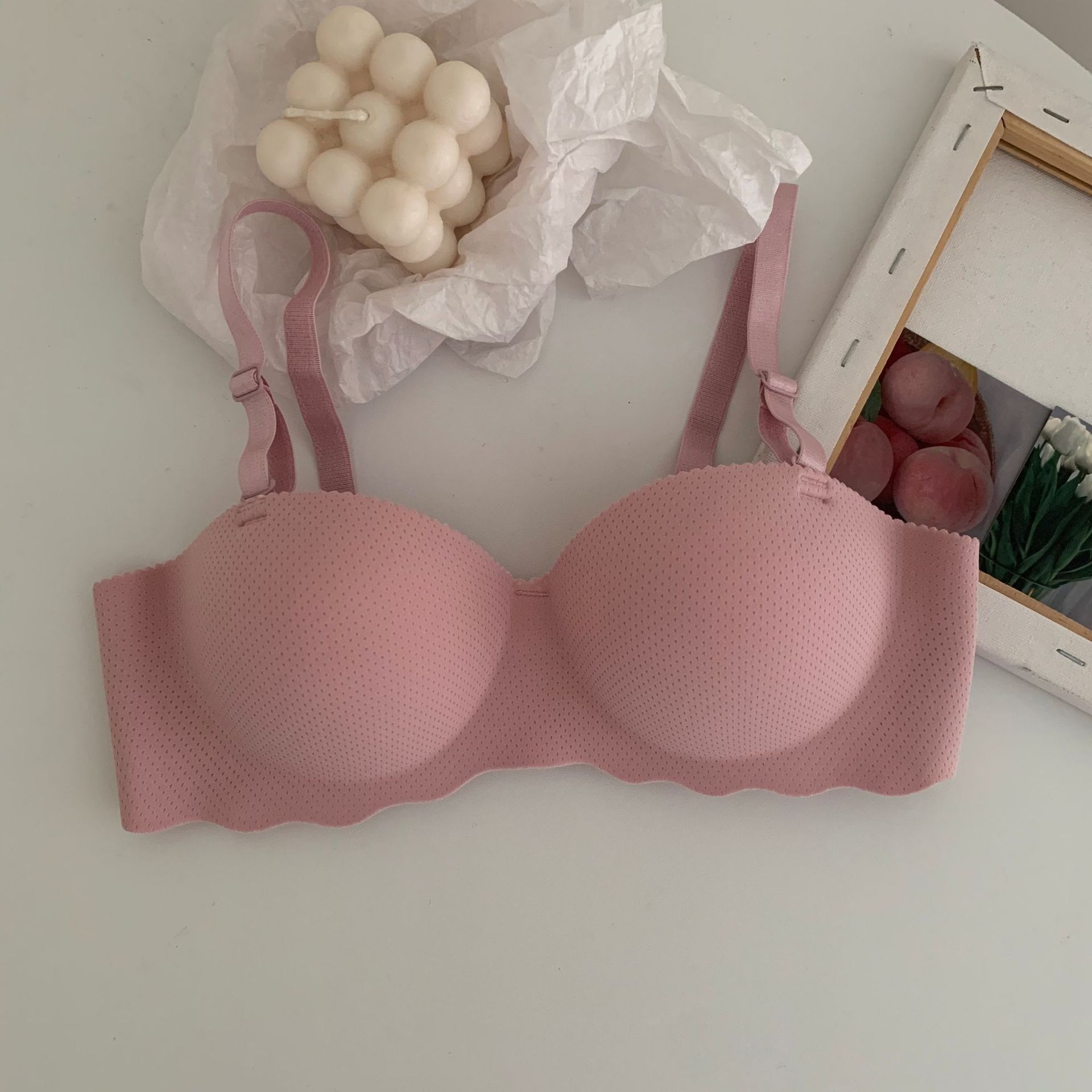 2021summer New One-Piece Japanese Girl's Underwear Candy Color Seamless Bras Push up Sexy Small Sized Bra 2021summer New One-Piece Japanese Girl's Underwear Candy Color Seamless Bras Push up Sexy Small Sized Bra