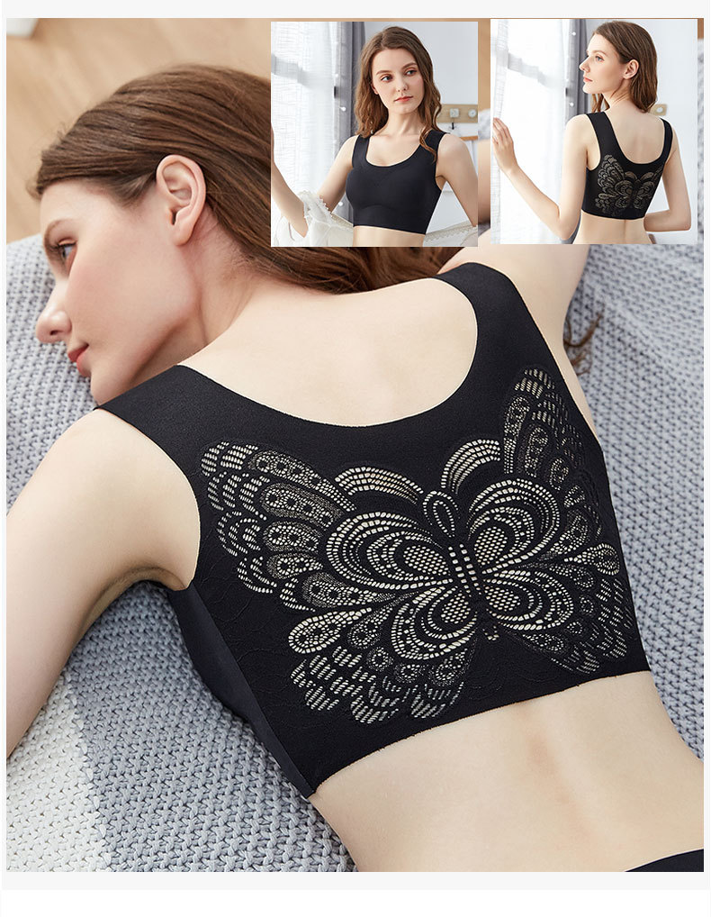 Thin plus Size Vest-Style Seamless Bras Fat mm Sleep Sports Casual Beauty Back Underwear Gathered Breast Holding Bra Thin plus Size Vest-Style Seamless Bras Fat mm Sleep Sports Casual Beauty Back Underwear Gathered Breast Holding Bra