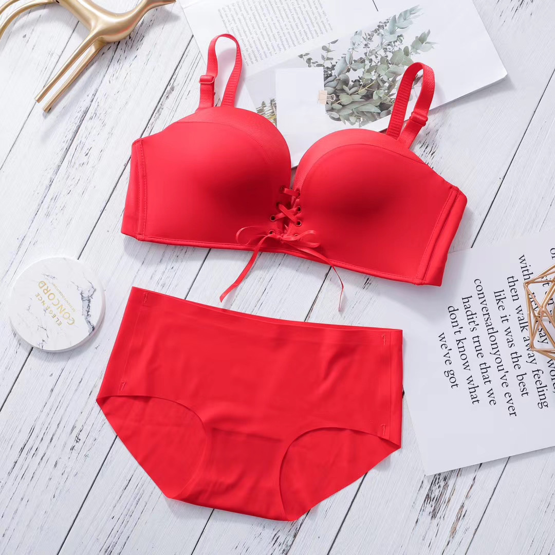 New Glossy Drawstring Wireless Push up Bras Small Chest Seamless Adjusting Girl Lingerie Set Bra Non-Slip New Glossy Drawstring Wireless Push up Bras Small Chest Seamless Adjusting Girl Lingerie Set Bra Non-Slip