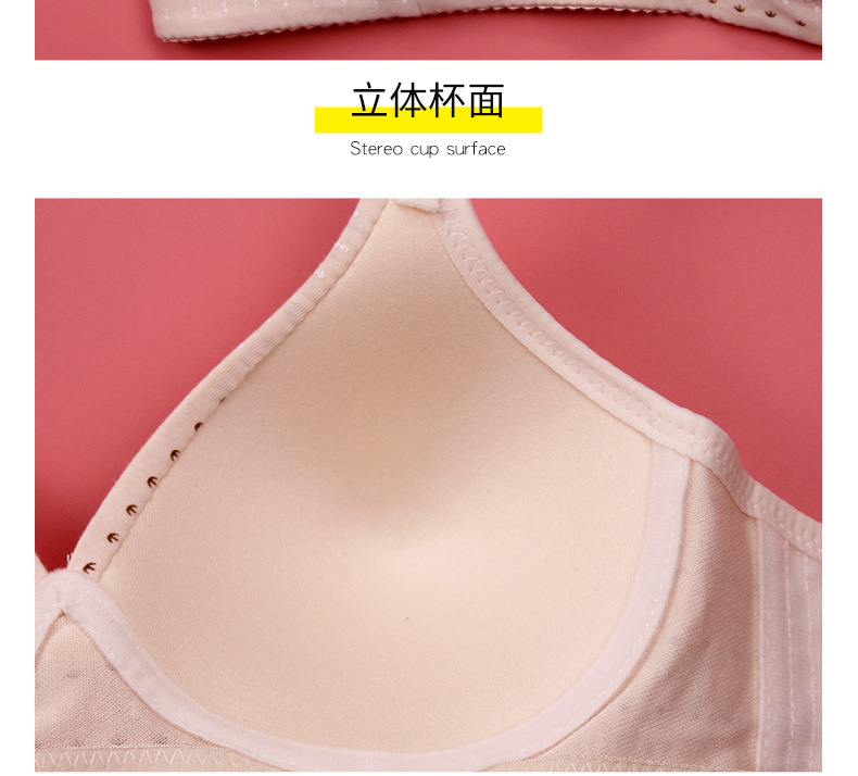 Knitted Printed Wireless Underwear Push up Bras Thin Cup Adjustable Sexy Women's Bra Shantou Manufacturers Direct Wholesale