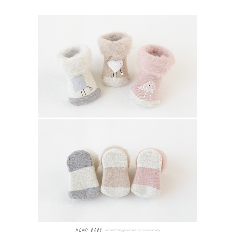 New Style for Autumn and Winter Brushed and Thick Baby Socks Cartoon Boots N Baby Socks 0135 Years Old Children's Socks New Style for Autumn and Winter Brushed and Thick Baby Socks Cartoon Boots N Baby Socks 0135 Years Old Children's Socks