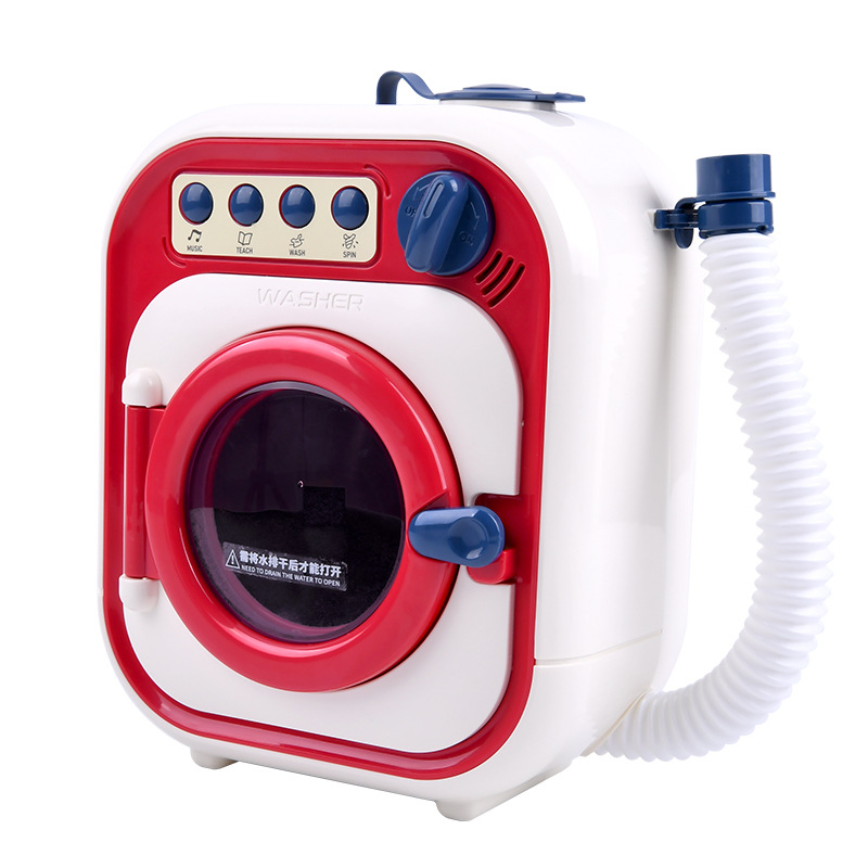 Water-Adding Drum Simulation Washing Machine Toy Set Electric Large Size Wash Socks Children Play House Girl