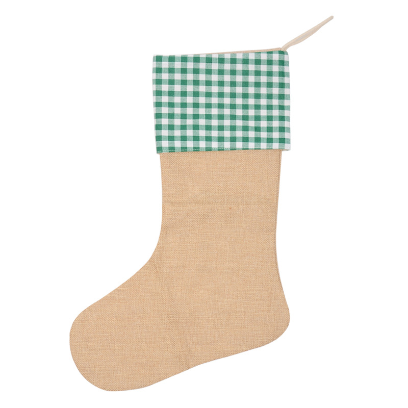 Christmas Gift Bag Christmas Socks Imitation Hemp Cotton Christmas Candy Bag Cartoon Children&#039;s Christmas Gift Bag