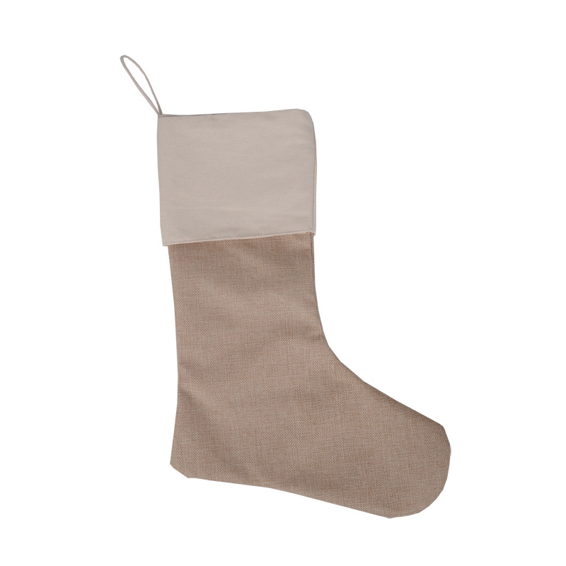 Christmas Gift Bag Christmas Socks Imitation Hemp Cotton Christmas Candy Bag Cartoon Children's Christmas Gift Bag