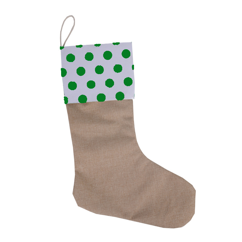 Christmas Gift Bag Christmas Socks Imitation Hemp Cotton Christmas Candy Bag Cartoon Children's Christmas Gift Bag