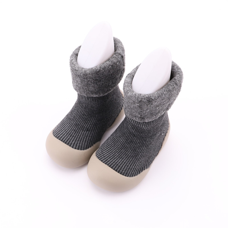 2021 Winter Children Sock Sneakers Thermal Soft Soled Snow Socks Toddler Shoes Solid Color Flanging Baby Indoor Shoes 2021 Winter Children Sock Sneakers Thermal Soft Soled Snow Socks Toddler Shoes Solid Color Flanging Baby Indoor Shoes