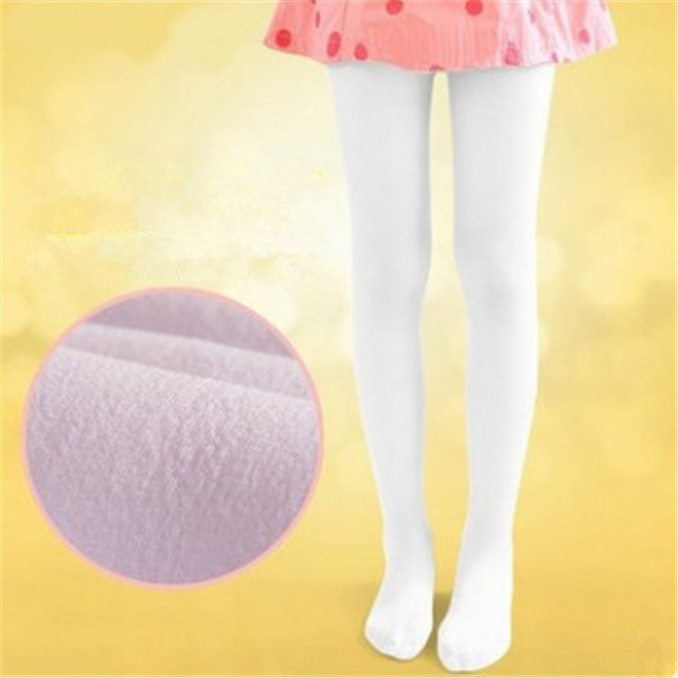 Autumn and Winter Children plus Velvet Thickening 800D Ballet White Pantyhose Professional Children&#039;s Dance Socks