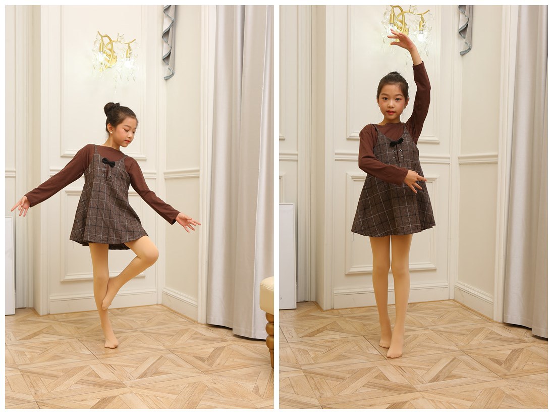 Autumn and Winter Children plus Velvet Thickening 800D Ballet White Pantyhose Professional Children's Dance Socks