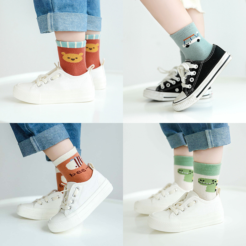 Socks Whole Zhuo Shang Cotton Children&#039;s Socks Autumn and Winter Cartoon Animal Boys and Girls Baby Baby Socks