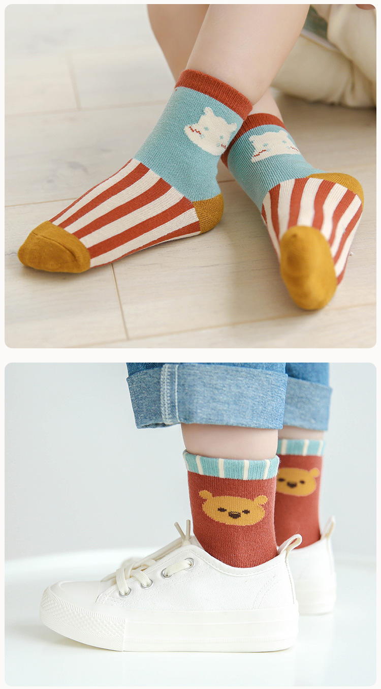 Socks Whole Zhuo Shang Cotton Children's Socks Autumn and Winter Cartoon Animal Boys and Girls Baby Baby Socks