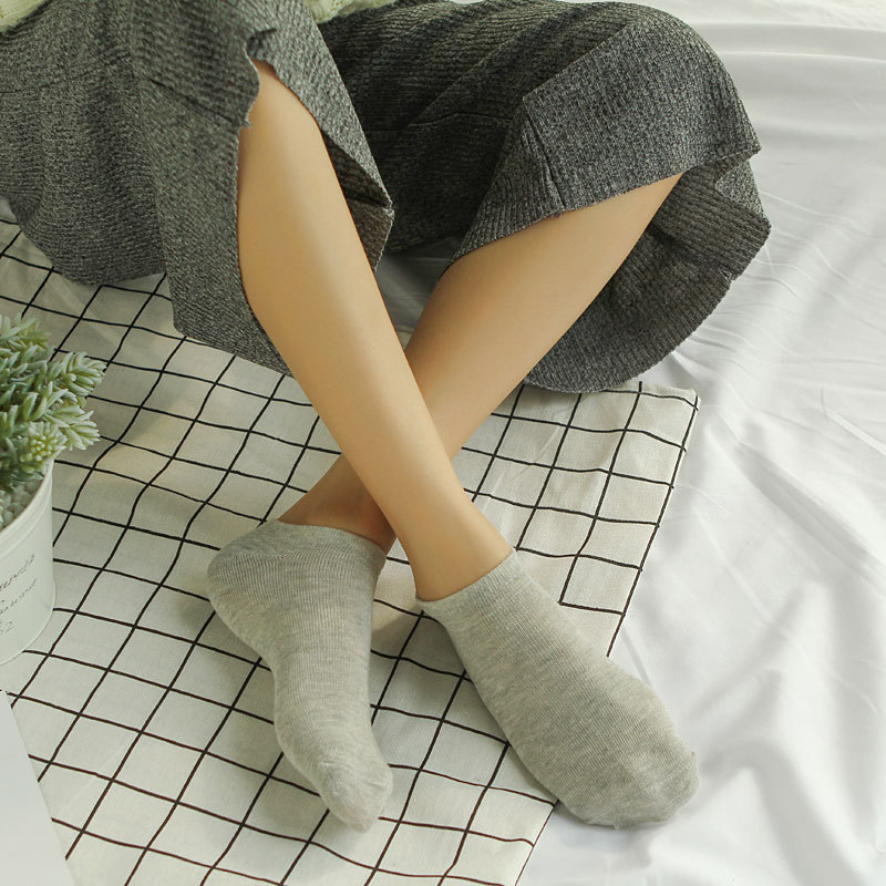 Pure Color Cotton Women&#039;s Boat Socks Candy Color Women&#039;s Socks Macaron Color Stall Plus-sized Combed Cotton Gift Socks