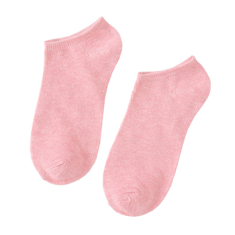 Pure Color Cotton Women&#039;s Boat Socks Candy Color Women&#039;s Socks Macaron Color Stall Plus-sized Combed Cotton Gift Socks