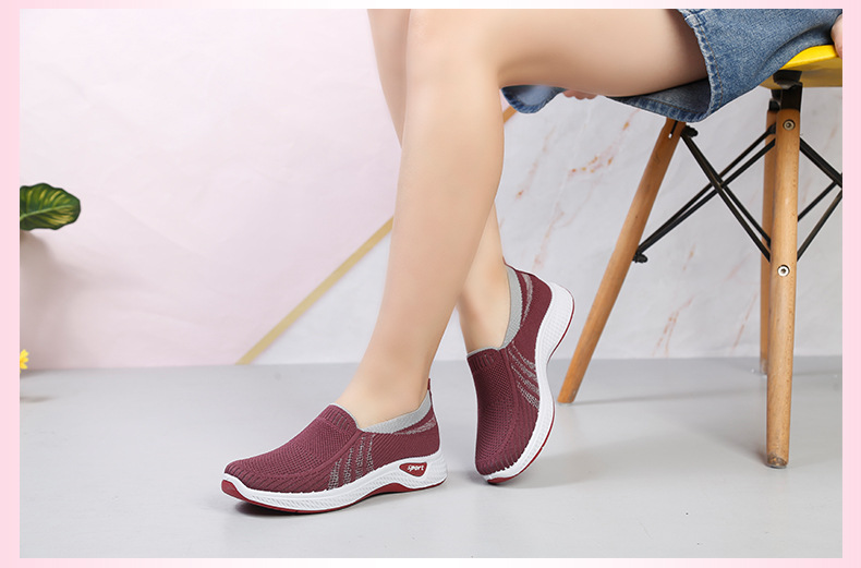 Flying Woven Socks Women's Shoes Casual Shoes Soft Bottom MiddleAged and Elderly Mom Shoes Foreign Trade Pumps Women's Flying Woven Socks Women's Shoes Casual Shoes Soft Bottom MiddleAged and Elderly Mom Shoes Foreign Trade Pumps Women's