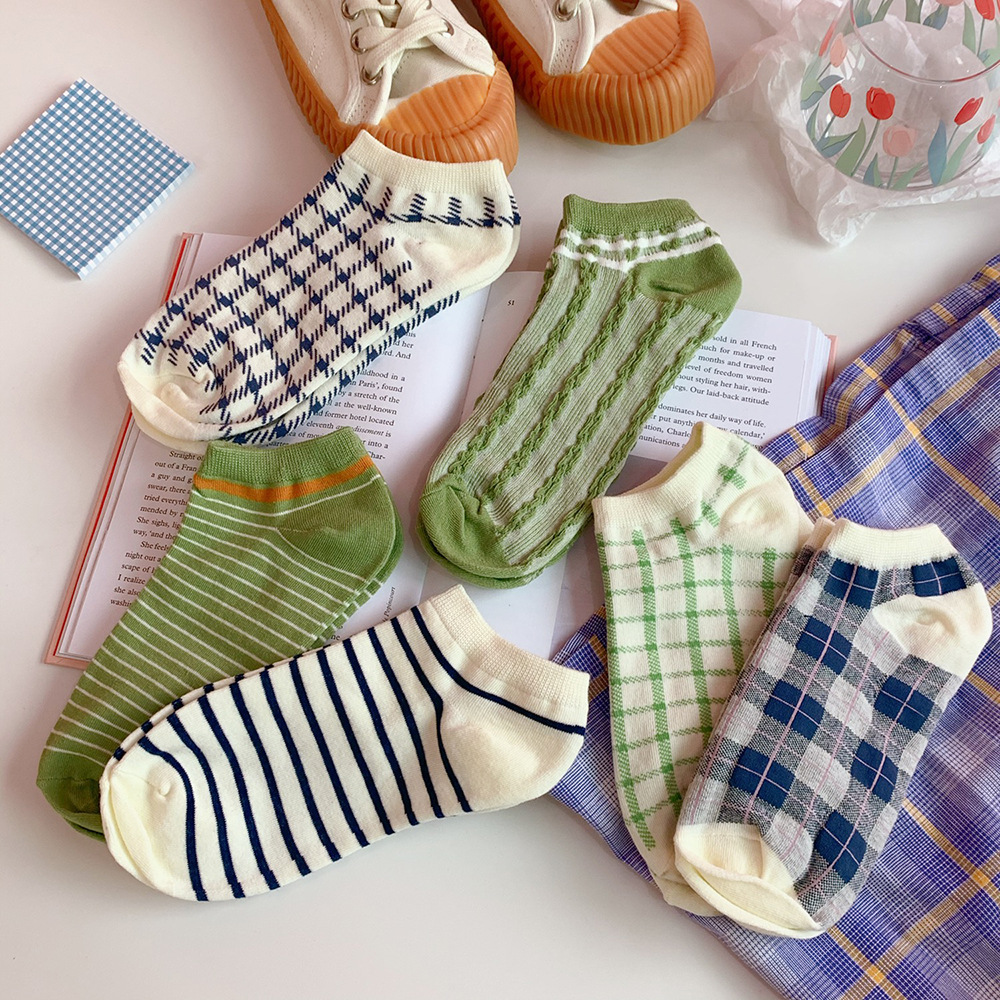 Women's Socks Korean Style Socks Harajuku Style Ins Trendy Avocado Green Spring and Summer Thin Women's Low Top Socks Women's Socks Korean Style Socks Harajuku Style Ins Trendy Avocado Green Spring and Summer Thin Women's Low Top Socks