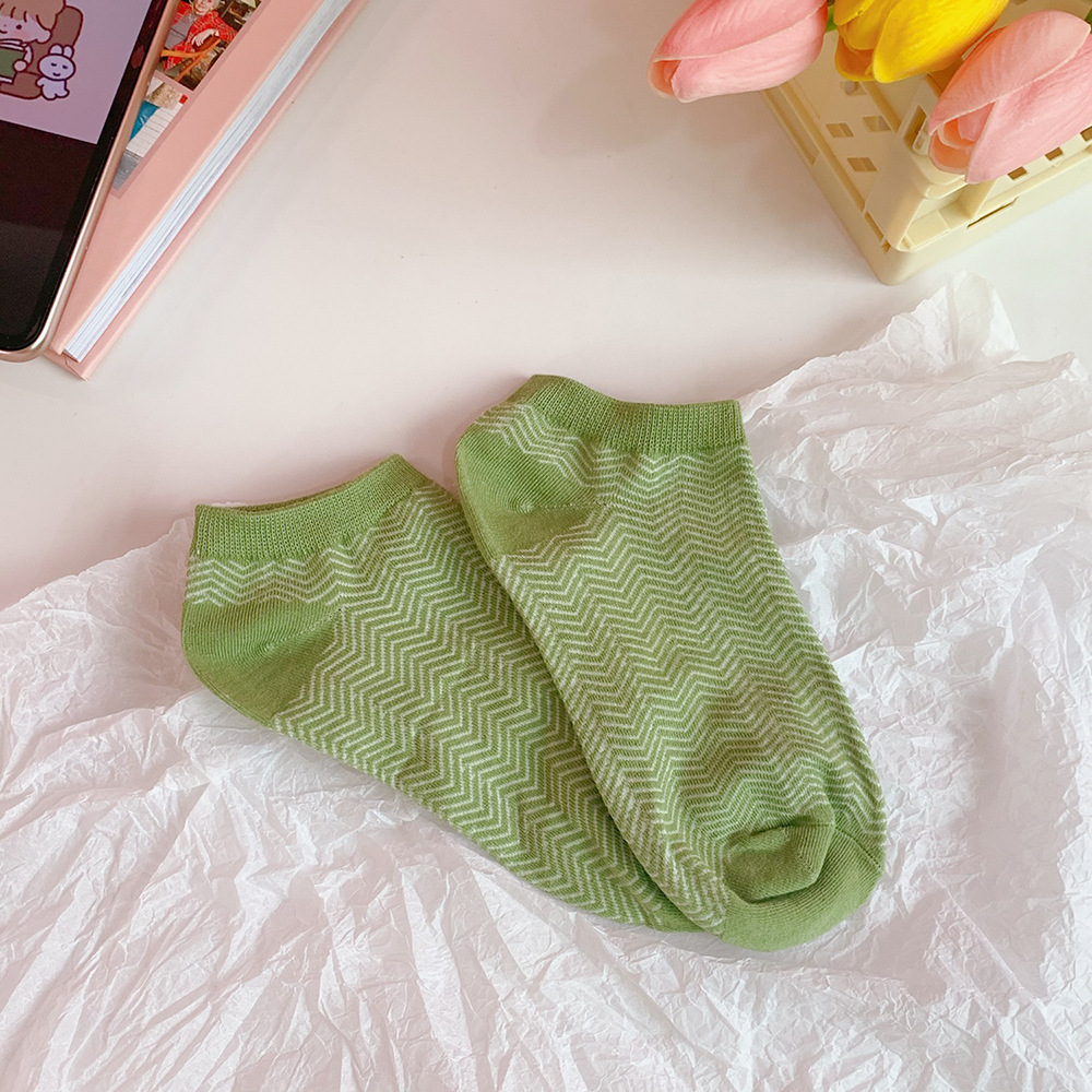 Women's Socks Korean Style Socks Harajuku Style Ins Trendy Avocado Green Spring and Summer Thin Women's Low Top Socks Women's Socks Korean Style Socks Harajuku Style Ins Trendy Avocado Green Spring and Summer Thin Women's Low Top Socks