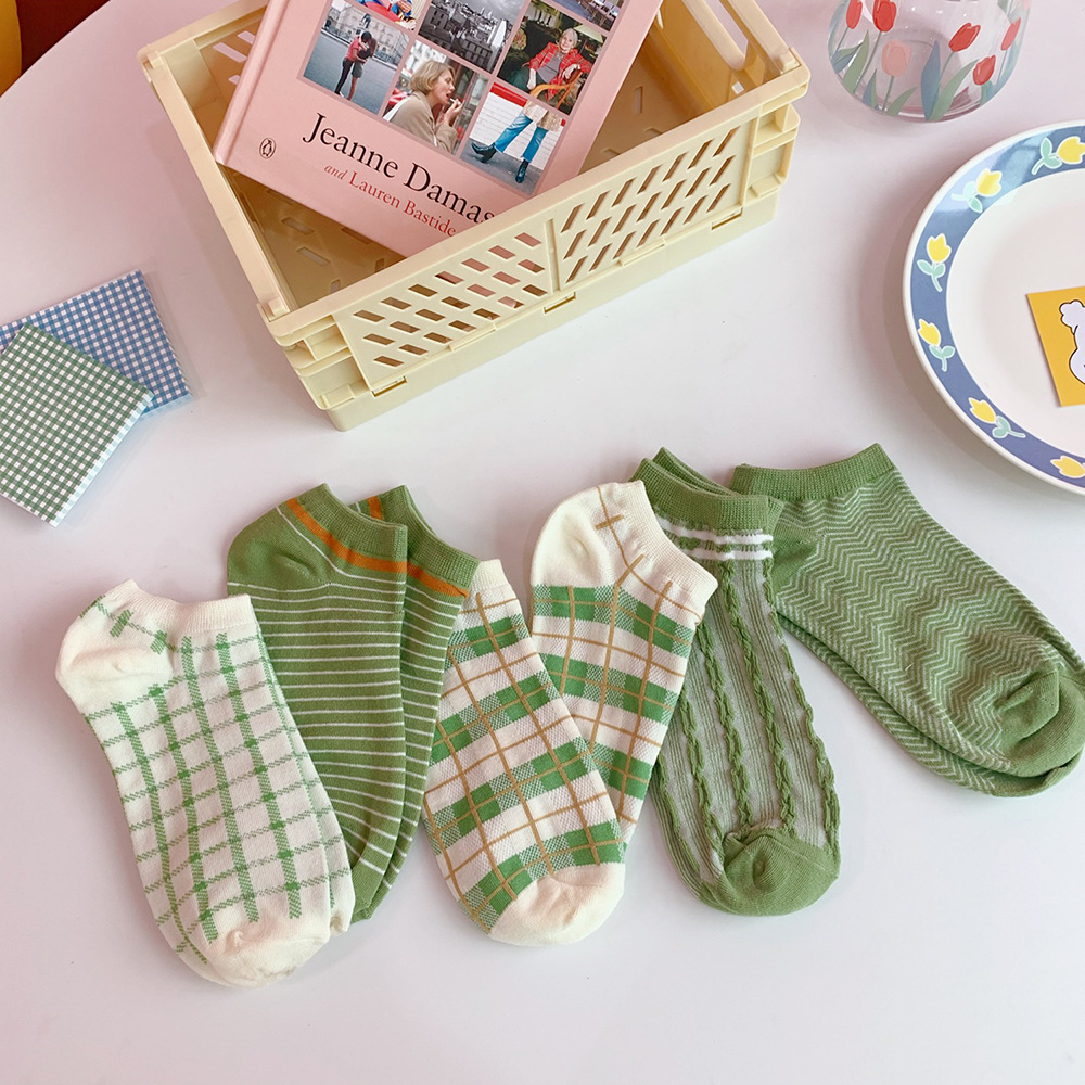 Women's Socks Korean Style Socks Harajuku Style Ins Trendy Avocado Green Spring and Summer Thin Women's Low Top Socks Women's Socks Korean Style Socks Harajuku Style Ins Trendy Avocado Green Spring and Summer Thin Women's Low Top Socks